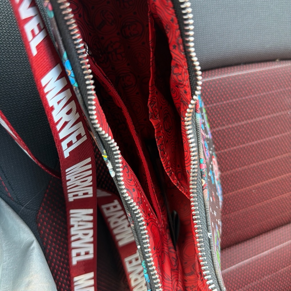 Loungefly Marvel Black and Red Superhero Bag - Picture 6 of 6